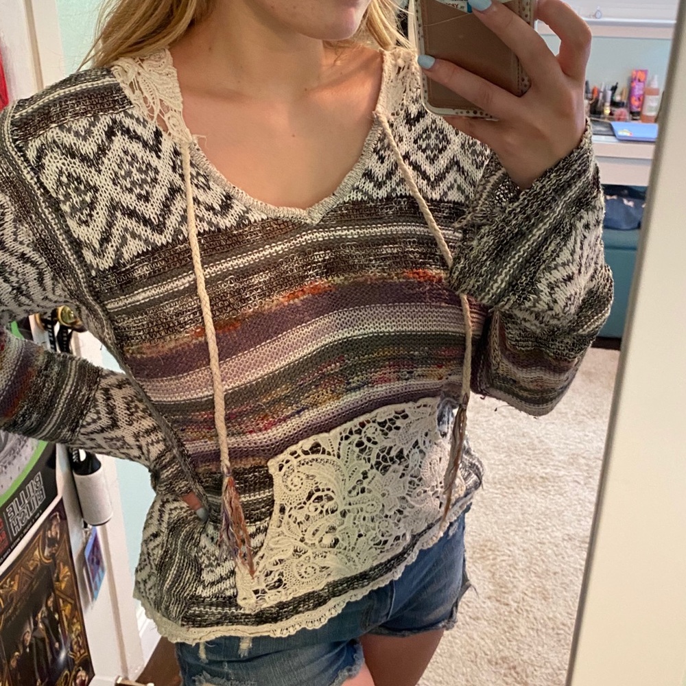 light boho sweater